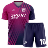 深いピンク サッカー ユニフォーム